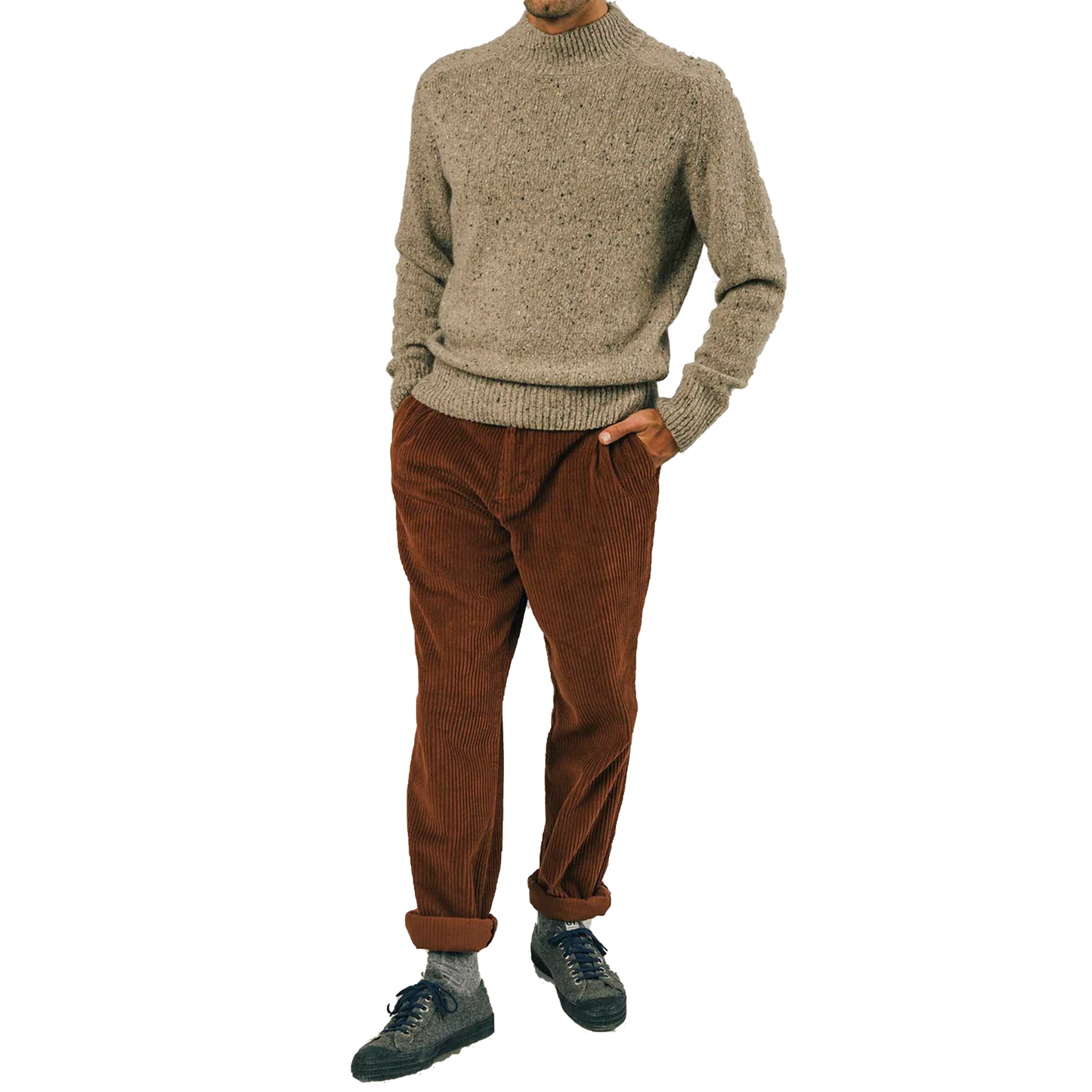 CORDUROY PLEATED CHINO