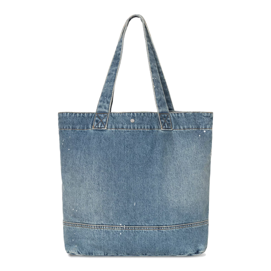 BORSA DENIM TOTE BLUE DESTROY WASH