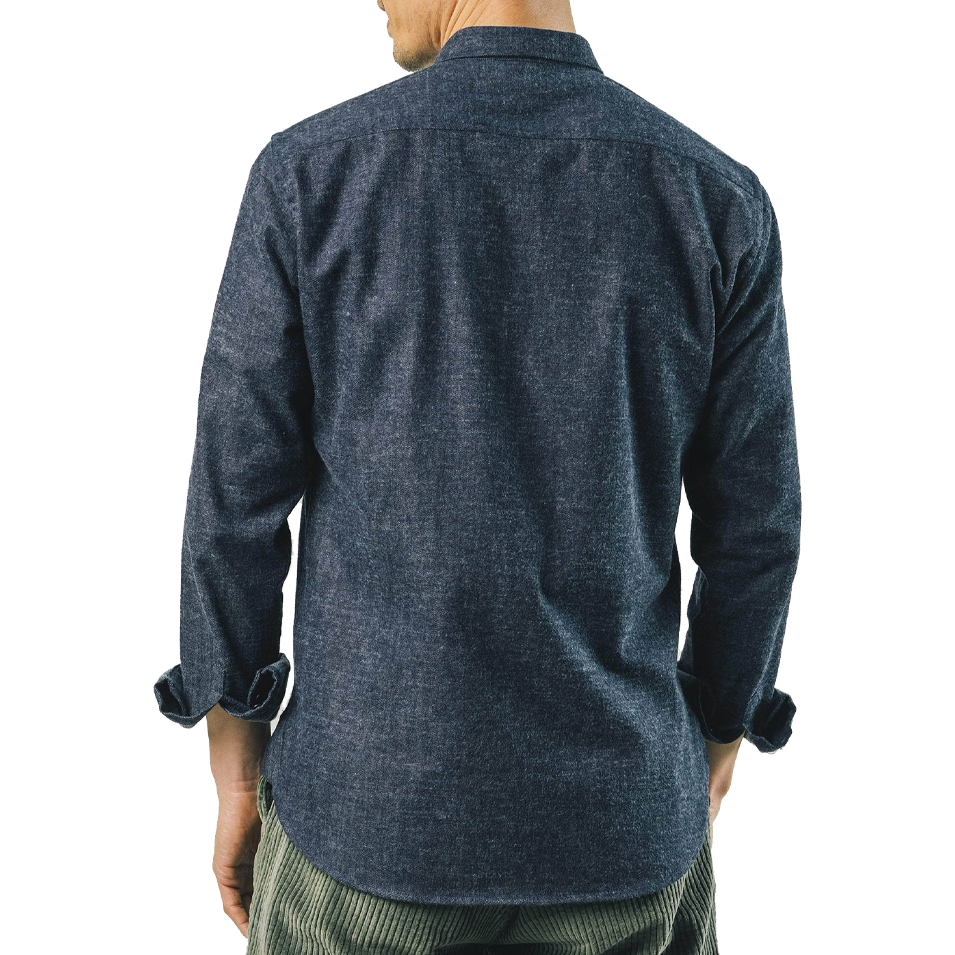 CAMICIA FLANNEL INDIGO DENIM 1210