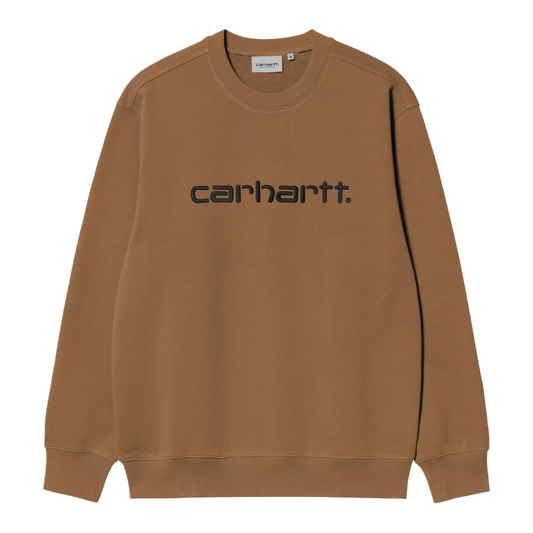 FELPA GIROCOLLO CARHARTT WIP H BROWN