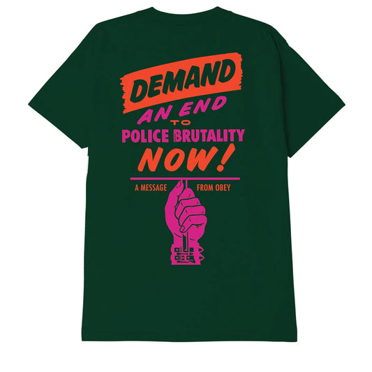 T-SHIRT OBEY END POLICE BRUTALITY CLASSIC